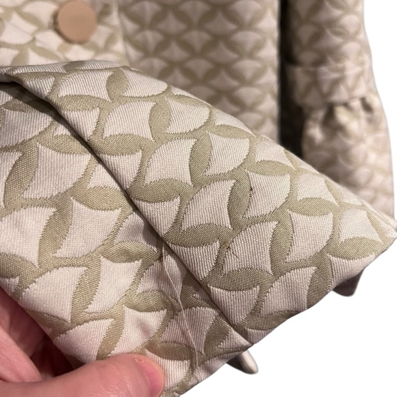 Jade Melody Tam Small Beige Cream Blazer 3/4 Bell Sleeves Modest Minimalist Chic - Picture 5 of 11